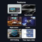 Kamera za Auto DashCam S1 JWD 1080P crna slika 2