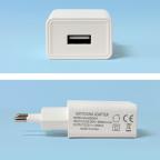 Kucni punjac 2.1A bez kabla CE beli slika 2
