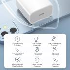 Kucni punjac Coteci 32120 20W sa PD na Type C kablom beli slika 4