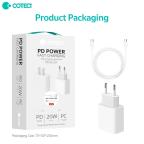 Kucni punjac Coteci 32120 20W sa PD na Type C kablom beli slika 5