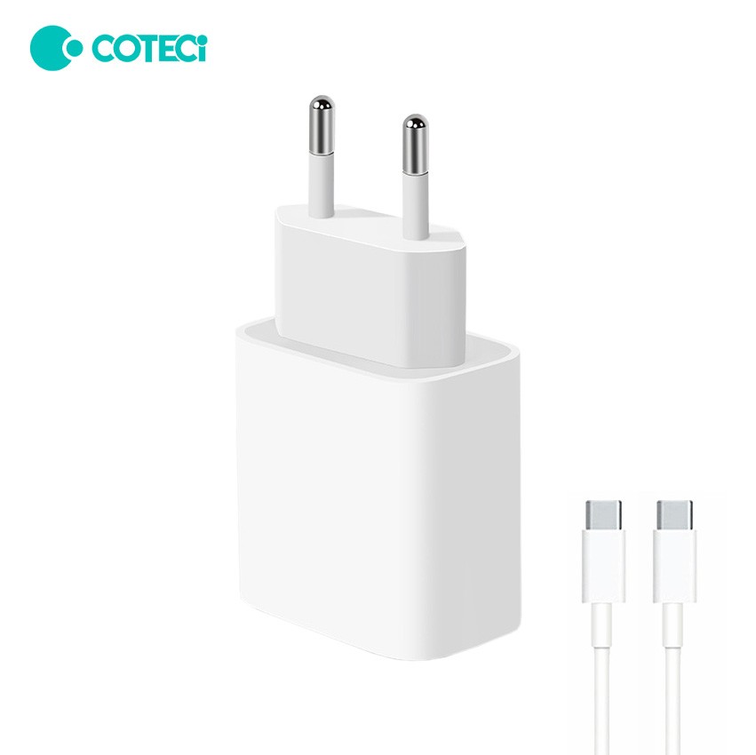 Kucni punjac Coteci CS5193 20W sa PD na lightning kablom beli cena 5000 din slika