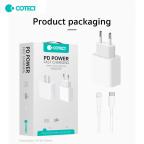 Kucni punjac Coteci CS5193 20W sa PD na lightning kablom beli slika 6