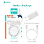 Kucni punjac Coteci iH-141 45W GaN sa PD na Type C kablom beli slika 7