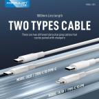 Kucni punjac KONFULON C87c + DL51, 30W, sa PD kablom Type C na Type C beli slika 4