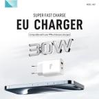 Kucni punjac KONFULON JK87, QC 20W, PD 30W, sa iPhone lightning kablom beli slika 2