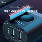 Kucni punjac KONFULON JK72, 2xUSB, 2.4A,12W, sa iPhone lightning kablom beli slika 2