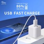 Kucni punjac KONFULON JK75, GaN, QC3.0 18W, PD 20W beli slika 4