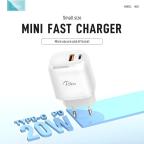 Kucni punjac KONFULON JK82 + PX15 PD 20W, QC 18W, sa kablom USB na Type C beli cena 3000 din slika