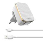 Kucni punjac LDNIO A1204Q Quick Charge 3.0 USB 5V 2.4A sa micro USB kablom beli cena 3000 din slika