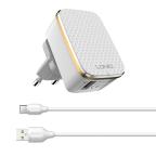 Kucni punjac LDNIO A1204Q Quick Charge 3.0 USB 5V 2.4A sa type C kablom beli cena 4000 din slika