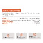 Kucni punjac LDNIO A1209C PD, 20W sa Type C na iPhone lightning kablom beli slika 5