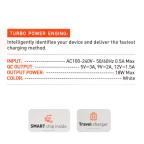 Kucni punjac LDNIO A1209Q QC3.0, 18W beli slika 6