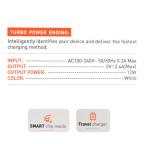 Kucni punjac LDNIO A2221 2xUSB, 12W beli slika 4