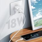 Kucni punjac LDNIO A2317C, 3.6A, QC3.0 18W, PD 30W sa Type C na Type C kablom beli slika 7