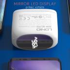 Kucni punjac LDNIO A2522C QC3.0, PD, PPS, LED Display, 30W sa Type C na Type C kablom beli slika 2