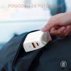 Kucni punjac LDNIO A2522C QC3.0, PD, PPS, LED Display, 30W sa Type C na Type C kablom beli slika 3