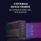 Kucni punjac LDNIO A4808Q, QC4+, PD3.0, LED 70W crni slika 5