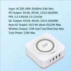 Kucni punjac LDNIO AW004 32W Desktop Wireless Quick Charge 3.0 + PD 30W beli slika 6