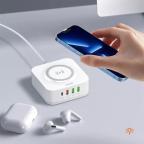 Kucni punjac LDNIO AW004 32W Desktop Wireless Quick Charge 3.0 + PD 30W beli slika 7