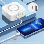 Kucni punjac LDNIO AW004 32W Desktop Wireless Quick Charge 3.0 + PD 30W beli slika 8