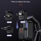 Kucni punjac sa adapterima LDNIO Q366 GaN QC3.0, 2xPD3.0 PPS 65W sa Type C na Type C kablom crni slika 3