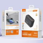 Kucni punjac sa adapterima LDNIO Q366 GaN QC3.0, 2xPD3.0 PPS 65W sa Type C na Type C kablom crni slika 8