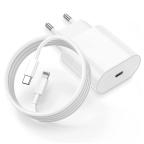 Kucni punjac PD Fast charger 20W za iPhone 11-14 sa PD lightning kablom CE beli slika 2