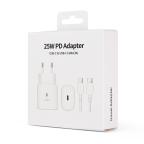 Kucni punjac PD Fast charger 25W za Samsung sa PD Type C kablom CE beli cena 4000 din slika