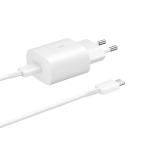Kucni punjac PD Fast charger 25W za Samsung sa PD Type C kablom CE beli slika 2