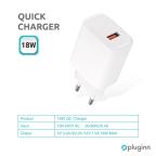 Kucni Punjac Pluginn AJ-18 QC3.0 18W sa lightning kablom beli CE slika 2