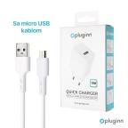 Kucni Punjac Pluginn AJ-18 QC3.0 18W sa micro USB kablom beli CE slika 3