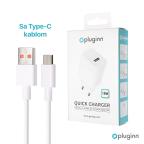 Kucni Punjac Pluginn AJ-18 QC3.0 18W sa Type C kablom beli CE slika 3