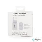 Kucni Punjac Pluginn AJ-25 KP-614C PD Fast 25W za Samsung sa PD Type C kablom CE beli slika 6
