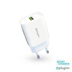 Kucni punjac Pluginn PI-D48, 5V, 2.4A, 12W sa micro USB kablom beli CE cena 2000 din slika