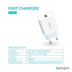 Kucni punjac Pluginn PI-D48, 5V, 2.4A, 12W sa micro USB kablom beli CE slika 2