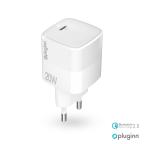 Kucni punjac Pluginn PI-D61S, PD3.0, PPS, 20W sa PD iPhone lightning kablom beli CE cena 3000 din slika
