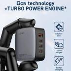 Kucni punjac sa adapterima LDNIO Q408 GaN PPS QC3.0 (30W), 3xPD3.0 (100W), 100W Max, sa Type C na Type C kablom beli slika 6