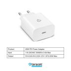 Kucni punjac Teracell Evolution TC-07 PD Fast charging 20W beli CE slika 3