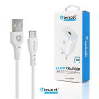 Kucni punjac Teracell Evolution TC-09 QC3.0 18W sa Type c kablom beli CE slika 5