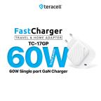Kucni punjac Teracell Evolution TC-17GP, GaN, PPS, PD 3.0, 60W beli CE cena 5000 din slika