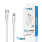 Kucni punjac Teracell Evolution TC-19, GAN, QC, PD Fast charging 45W sa PD iPhone lightning kablom beli CE slika 4