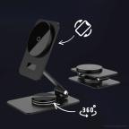 Kucni punjac Wireless 15W rotirajuci beli slika 10