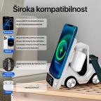 Kucni punjac Wireless 15W Viljuskar 5 u 1 sivi slika 7