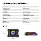 Laptop Cooler Fantech NC22 RGB crni slika 10
