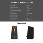 Laptop zvucnici Fantech GS301 Trifecta crni slika 7