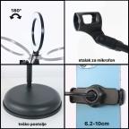 LED lampa 2x holder za mobilni + drzac za mikrofon slika 3