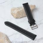 Pametni Sat Narukvica kozna klasik za smart watch Samsung 4, 5 20mm siva kopca crna cena 4000 din slika