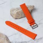 Pametni Sat Narukvica kozna za smart watch 22mm narandzasta cena 4000 din slika