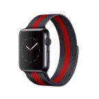 Pametni Sat Narukvica metalik za Apple watch 42mm crno crvena slika 2