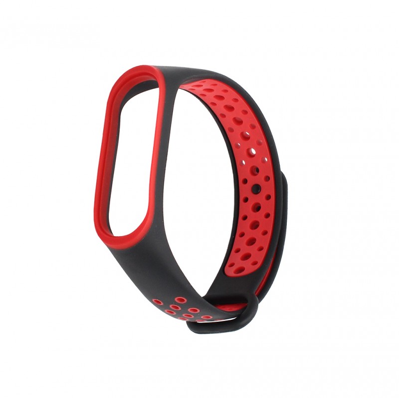 Pametni Sat Narukvica za smart watch Xiaomi Mi Band M3/M4 crno crvena cena 4000 din slika
